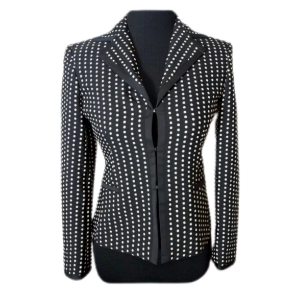 Talbots Jackets & Blazers - 🚨PRICE DROP ALERT! Talbots Stretch Size 0 Jacket Black Tan Polka Dot